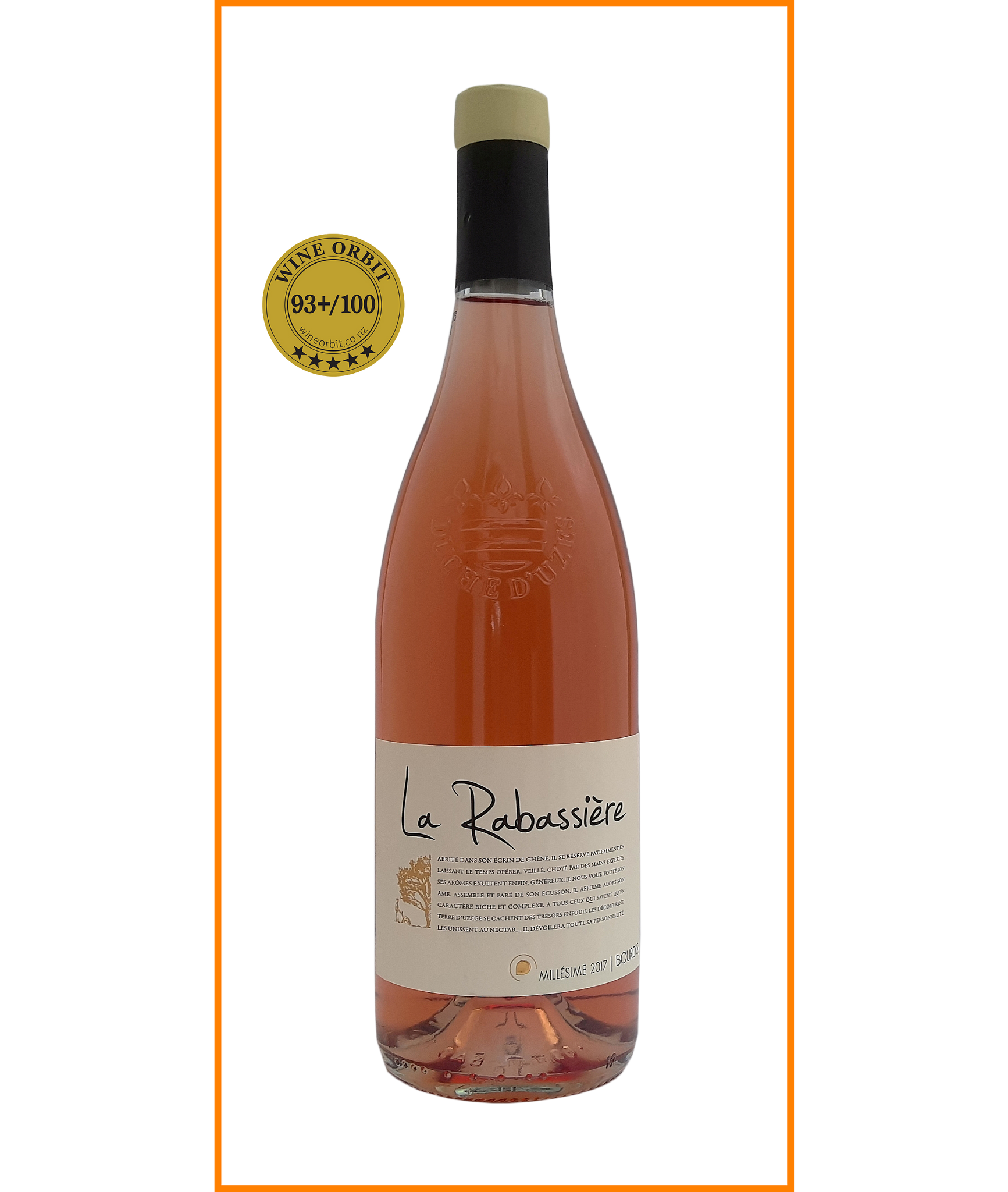La Rabassière Rosé 2017 - AOC Duché d'Uzès - Collines du Bourdic